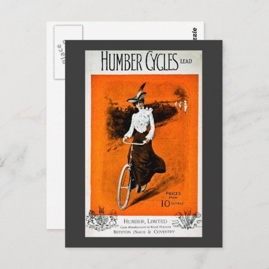 Humber Bike Advertisement Briefkaart (Voorkant / Achterkant)