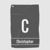 Humble, Basic Editable Name Golf Towel Golfhanddoek (Voorkant)