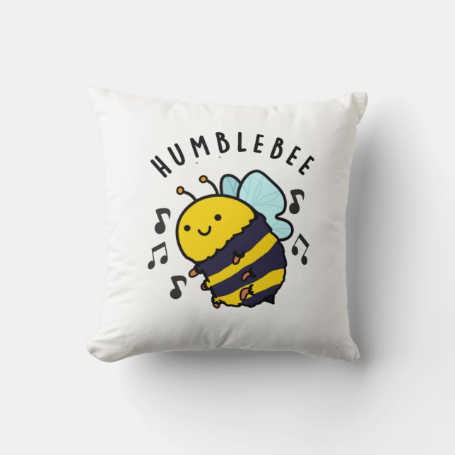Humble Bee Funny Bumblebee Pun Kussen (Voorkant)