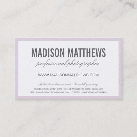 HUMBLE | CARTE DE VISITE (Devant)