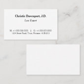 Humble Carte de visite du procureur (Devant / Derrière)