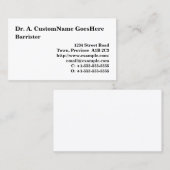 Humble Carte de visite juridique (Devant / Derrière)