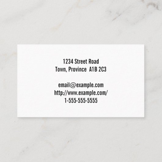 Humble Carte de visite professionnel (Dos)