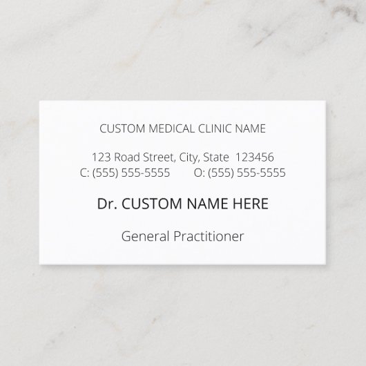 Humble en minimalistisch Visitekaartje (Voorkant)