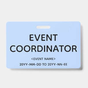 Humble "EVENT COÖRDINATOR"-badge Badge