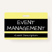 Humble "EVENT MANAGEMENT"-badge Badge (Achterkant)