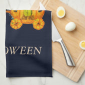 Humble & Happy Halloween Pumpkin Carriage Theedoek (Quarter Fold)
