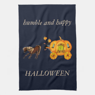 Humble & Happy Halloween Pumpkin Carriage Theedoek