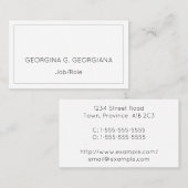 Humble, minimaal professioneel Visitekaartje (Voorkant / Achterkant)