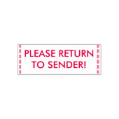 Humble "PLEASE RETURON TO SENDER!" Rubber Stempel (Design)