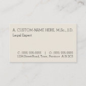 Humble, Simple en Basic Visitekaartje (Voorkant)