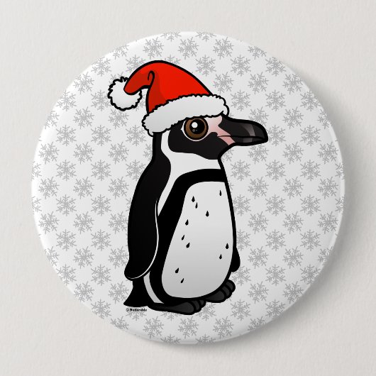 Humboldt Penguin Santa Ronde Button 4,0 Cm (Voorkant)