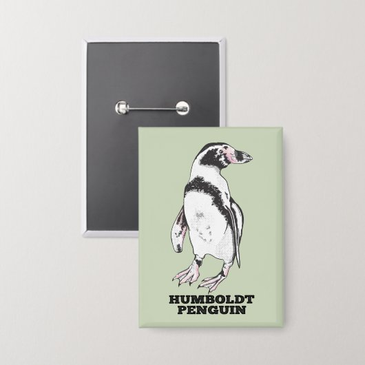 Humboldt pinguïn button (Voorkant / Achterkant)