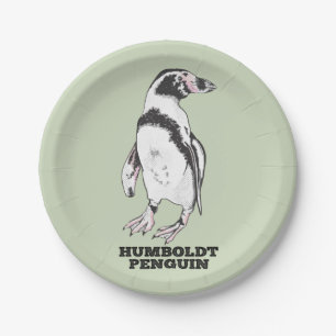 Humboldt pinguïn papieren bordje