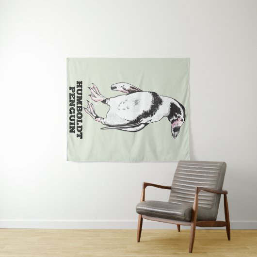 Humboldt pinguïn wandkleed (In Situ (horizontaal))