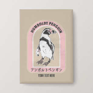 Humbolt pinguïn Japans schrift Button