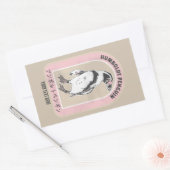 Humbolt pinguïn Japans schrift Rechthoekige Sticker (Envelop)