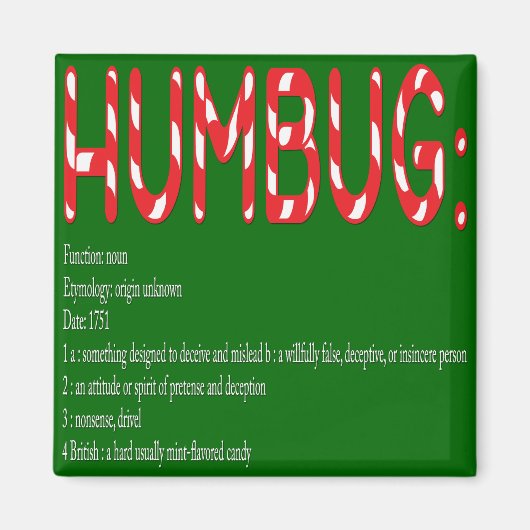 HUMBUG: definitie Magneet (Voorkant)