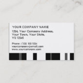 Humbug strié carte de visite blanc vertical (Dos)