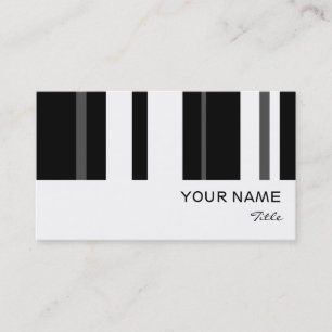Humbug strié carte de visite blanc vertical