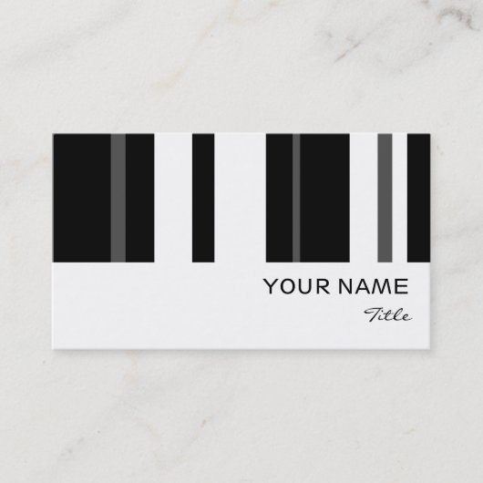 Humbug strié carte de visite blanc vertical (Devant)
