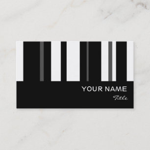 Humbug strié carte de visite noir vertical