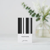Humbug Stripe carte de visite bandes verticales bl (Debout devant)