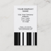Humbug Stripe carte de visite bandes verticales bl (Dos)