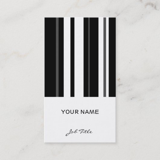 Humbug Stripe carte de visite bandes verticales bl (Devant)