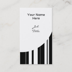 Humbug Stripe Curve carte de visite portrait blanc