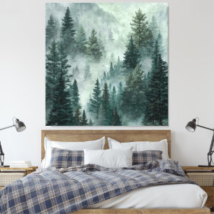 Humeurig Bos Canvas Afdruk
