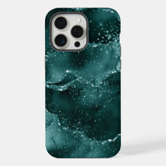Humeurige Agate | Teal Groen Malachiet Rijk Juweel iPhone 15 Pro Max Hoesje