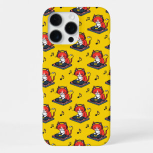 Humeurige DJ Kat Liefhebber voor Muziekfans iPhone 16 Pro Max Hoesje