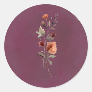 Humeurige herfst bloem sticker