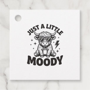 Humeurige Hoogland Koe Oude Gravure Shirt Ontwerp_ Bedankjes Labels