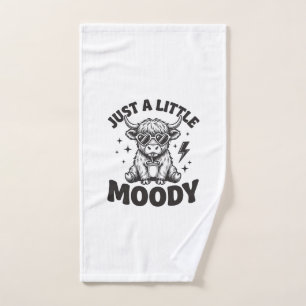 Humeurige Hoogland Koe Oude Gravure Shirt Ontwerp_ Handdoek