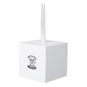 Humeurige Hoogland Koe Oude Gravure Shirt Ontwerp_ Kubus Ornament