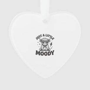 Humeurige Hoogland Koe Oude Gravure Shirt Ontwerp_ Ornament