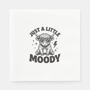 Humeurige Hoogland Koe Oude Gravure Shirt Ontwerp_ Servet