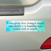 Humiliteit Bumpersticker (Op auto)