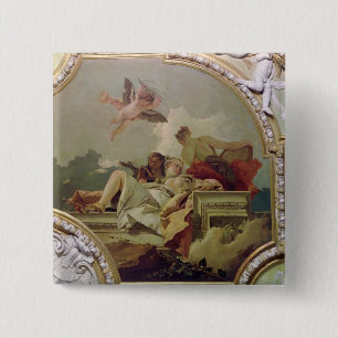 Humiliteit, Indulgence en Waarheid Vierkante Button 5,1 Cm