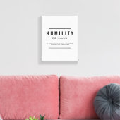 Humiliteitsdefinitie | Inspirerend Quote Wall Art Canvas Afdruk (Insitu (Woonkamer))