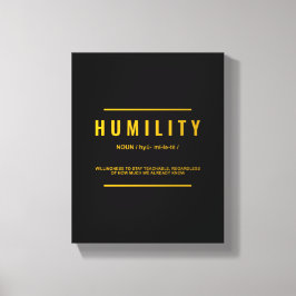 Humility Definition Inspirerend Quote Wall Art Canvas Afdruk