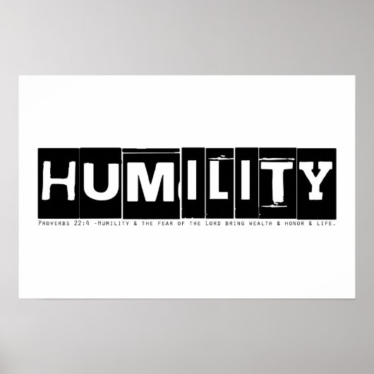 "Humility" Proverbs-Poster Poster (Voorkant)