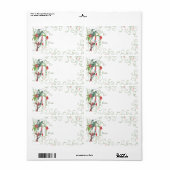 Humingbird Swirl-kerstcadeautjes Labels (Full Sheet)