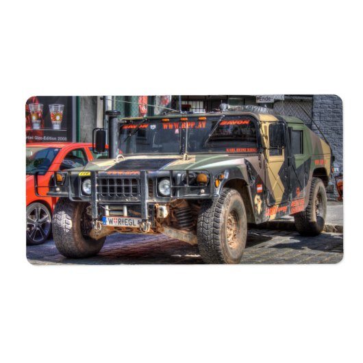 Hummer H1 Etiket (Voorkant)