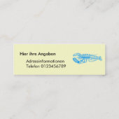 Hummer hellblau Serie Mini Visitekaartje (Achterkant)