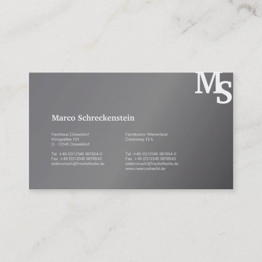 Hummer-visitekaartjes Visitekaartje (Voorkant)