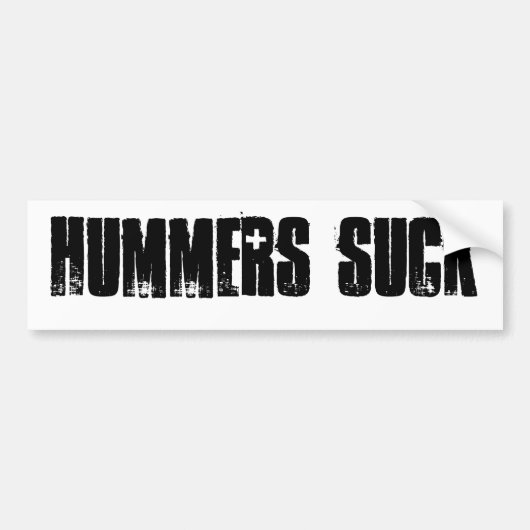 HUMMERS SUCK BUMPERSTICKER (Voorkant)