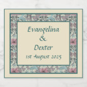 Humming bird and Hibiscus -  Sparkling Wijnetiket (Enkel label)